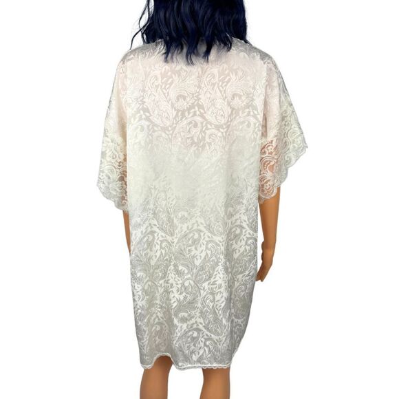 Vintage 70s Deena Ivory Slip Dress with Matching Robe Size Small - Picture 4 of 6